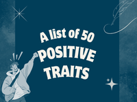 a blog post about 50 positive traits to give a character