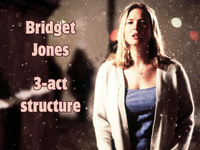 a blog post about the 3 act structure in Bridget Jones movie