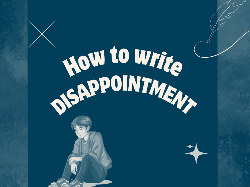 How to write disappointment ?