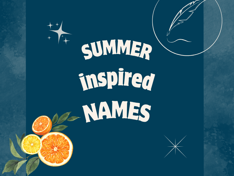 Names Inspired By Summer For Your Character