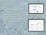 CONTAINS : WRITING HABITS ; WORD COUNT ; NANOWRIMO TRACKER ; SPRINT TRACKER